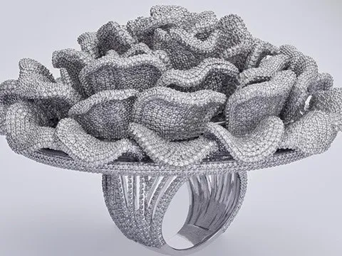 Chiếc nhẫn hình nấm lập kỷ lục Guiness được gắn nhiều kim cương nhất thế giới