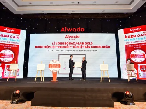 Hiệp hội trao đổi Y Tế Nhật Bản chứng nhận Kazu Gain Gold chuẩn Nhật