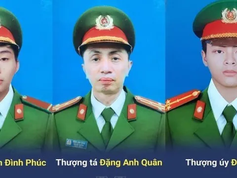 Truy tặng Huân chương Chiến công hạng Nhất cho 3 chiến sĩ hi sinh khi chữa cháy