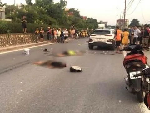 Va chạm với xe con, 2 thanh niên ngã xuống đường bị xe tải cán tử vong