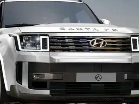 Hyundai Santa Fe 2023 tiếp tục lộ diện với kiểu dáng như Land Rover, quyết tâm hạ bệ Kia Sorento
