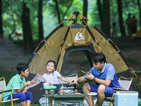 Dựng lều, cắm trại, ăn uống ngoài trời dịp lễ Quốc khánh 2/9
