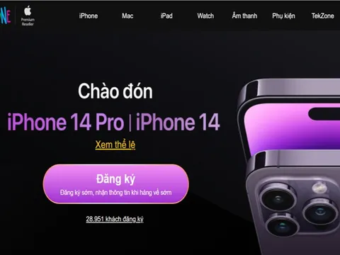 Website TopZone nóng từng giây với gần 30 ngàn lượt đăng ký mua iPhone 14
