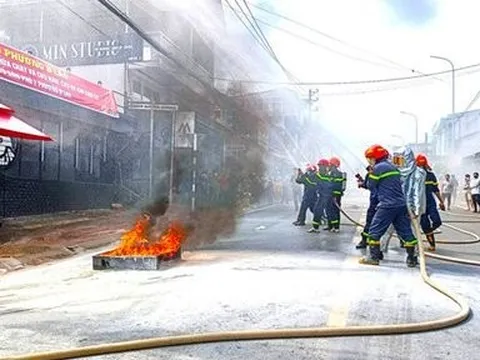 Lâm Đồng: Diễn tập phòng cháy, chữa cháy trong khu dân cư