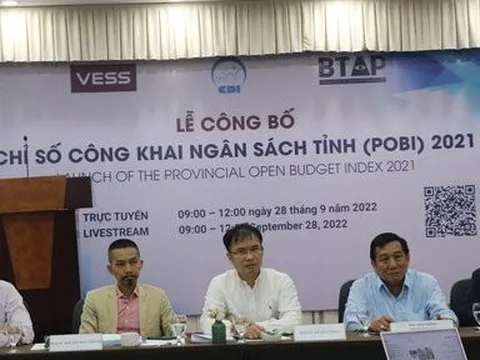 Mức độ công khai ngân sách tỉnh năm 2021 cải thiện không đáng kể