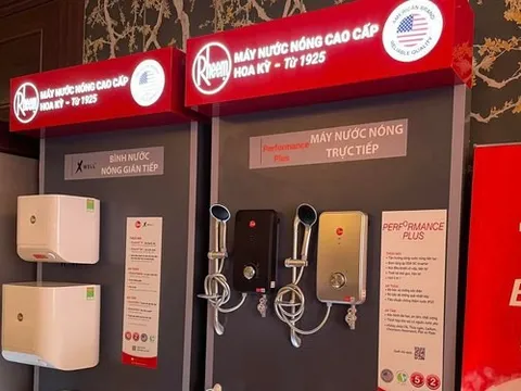 Thương hiệu máy nước nóng Mỹ Rheem chính thức ra mắt thị trường Việt Nam