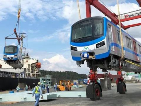 Toàn bộ 51 toa tàu metro sản xuất tại Nhật Bản đã được vận chuyển đến Việt Nam