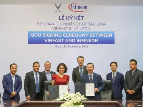 VinFast và Infineon mở rộng hợp tác trong lĩnh vực di chuyển điện hoá