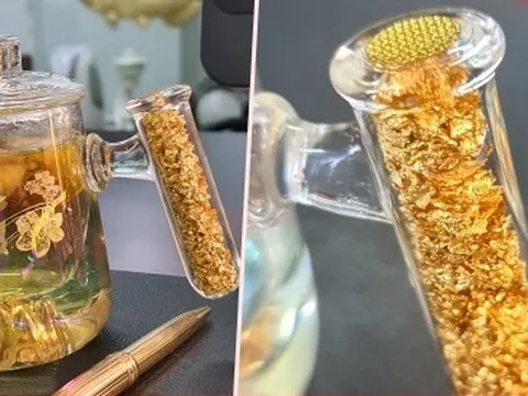 Cốc thủy tinh 'ngậm' vàng 24k, món quà tặng tiền triệu cháy hàng dịp 20/10