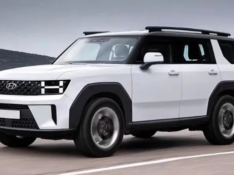 Hyundai Santa Fe 2024 tiếp tục lộ diện trước khi ra mắt quý 3 năm sau