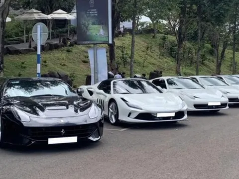 Ông Đặng Lê Nguyên Vũ trưng bộ sưu tập Ferrari trăm tỷ
