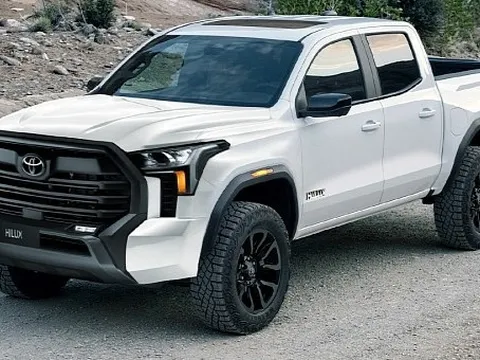 Xem trước Toyota Hilux thế hệ mới theo phong cách cơ bắp của đàn anh Tundra