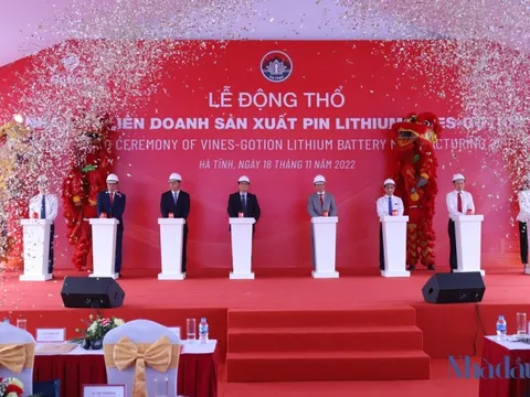 Động thổ dự án pin LFP 6.000 tỷ của Vingroup ở Hà Tĩnh