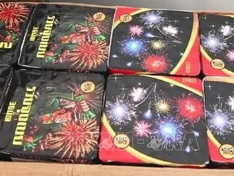 Bắt ba đối tượng vận chuyển trái phép hơn 2,5 tạ pháo