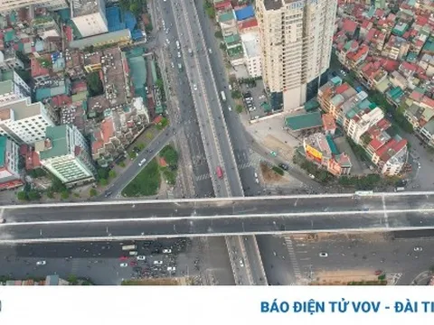 Cận cảnh đường vành đai 2 trên cao đoạn Ngã Tư Vọng - Vĩnh Tuy sắp hoàn thành