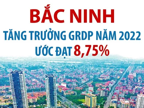 Tăng trưởng GRDP năm 2022 của tỉnh Bắc Ninh ước đạt 8,75%