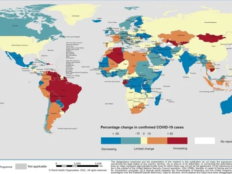 COVID-19: WHO tô đậm nhiều nước châu Á, khu vực có Việt Nam dẫn đầu về số ca