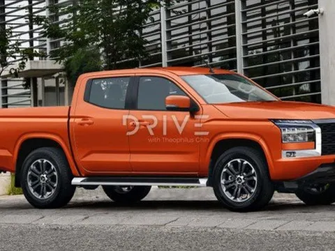 Ảnh phác họa Mitsubishi Triton đời mới: To hơn, đầu xe gây ấn tượng mạnh