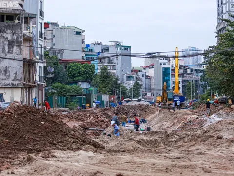Hà Nội: 4 năm mới xong GPMB, dự án đường Huỳnh Thúc Kháng gấp rút thi công
