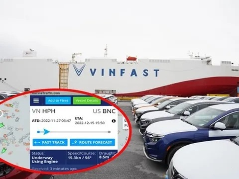 Tàu chở 999 chiếc VinFast VF 8 đi nhanh hơn dự kiến, khách Mỹ có thể đón xe sau nửa tháng