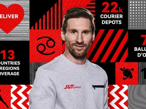 J&T Express công bố Lionel Messi là đại sứ thương hiệu toàn cầu