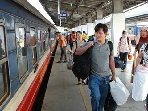 Ngành đường sắt tăng 10.000 vé tàu Tết