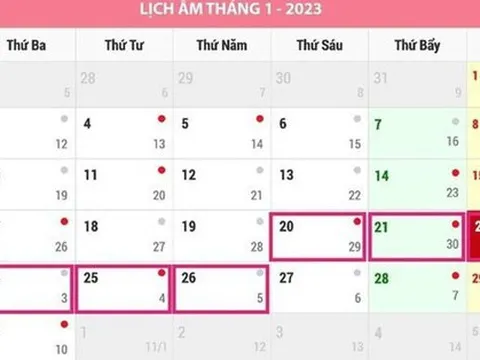 Chính thức thông báo phương án nghỉ Tết nguyên đán 2023 cho người lao động