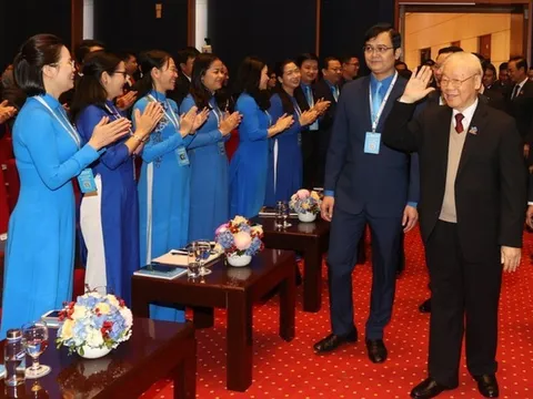 Tổng Bí thư Nguyễn Phú Trọng dự phiên trọng thể Đại hội Đoàn toàn quốc lần thứ XII