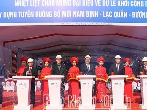 Khởi công tuyến đường bộ mới Nam Định - Lạc Quần - Đường bộ ven biển