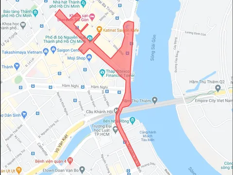 Cấm xe hàng loạt tuyến đường ở trung tâm TP HCM