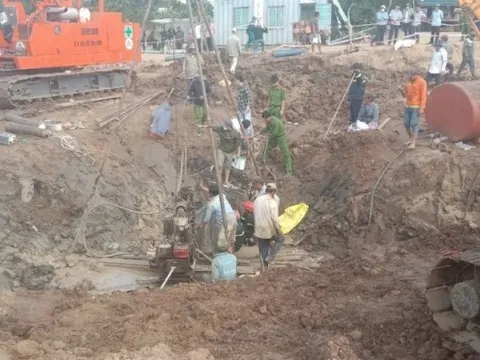 Đồng Tháp: Giải cứu cháu bé rơi vào trụ bê tông thận trọng, an toàn