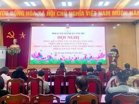 Các nhiệm vụ trọng tâm năm 2023 của Hội Luật gia quận Tây Hồ