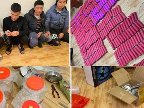 Đột kích cơ sở sản xuất pháo lậu, thu giữ gần tạ pháo nổ