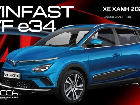 VinFast VF e34 thắng thuyết phục giải Xe xanh 2022