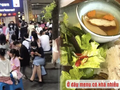 Nhà hàng ẩm thực Việt tại Quảng Châu khiến dân mạng bất ngờ vì cảnh xếp hàng chờ bàn đông như trẩy hội