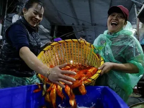 Chợ cá lớn nhất Hà Nội nhộn nhịp trước ngày đưa ông Công ông Táo về trời