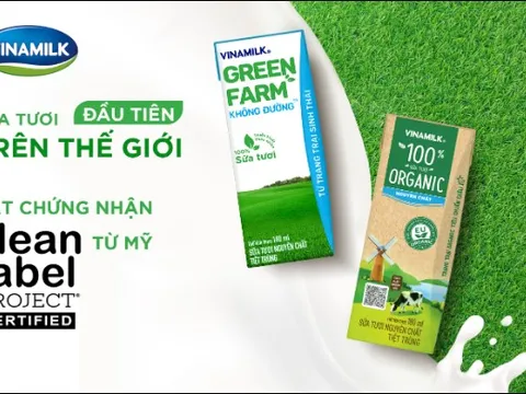 Sữa tươi Vinamilk tiên phong đạt chứng nhận của Clean Label Project từ Mỹ