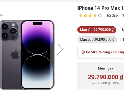 iPhone 14 Pro Max "sập giá", bản màu Tím giờ có giá rẻ nhất