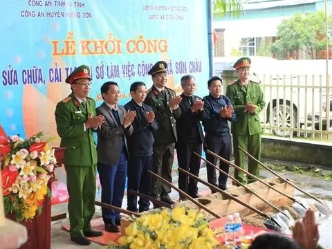 Hà Tĩnh: Khởi công và xây mới trụ sở làm việc của công an xã