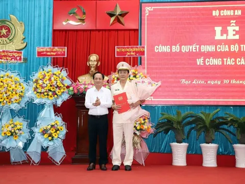 Đại tá Hồ Việt Triều giữ chức Giám đốc Công an tỉnh Bạc Liêu