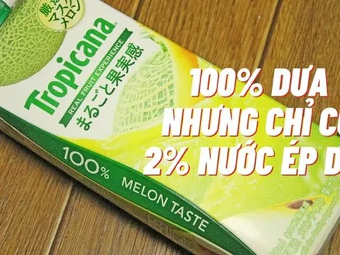 ‘Cú lừa’ nước ép 100% dưa nhưng chỉ chứa 2% nước ép dưa khiến Tropicana Nhật Bản bị phạt tiền