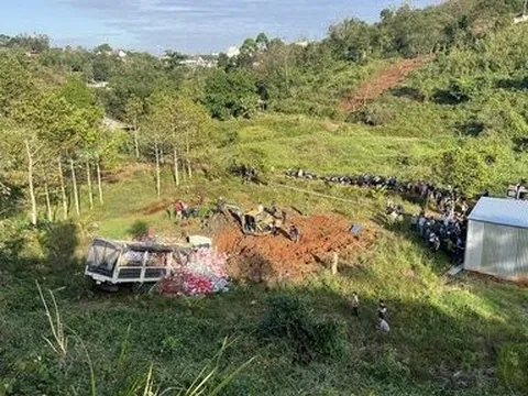 Đắk Nông: Xe tải bất ngờ lao xuống vực khiến một tài xế thiệt mạng