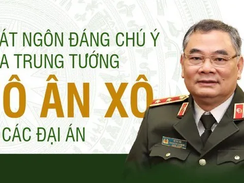 Phát ngôn đáng chú ý của Trung tướng Tô Ân Xô về các đại án