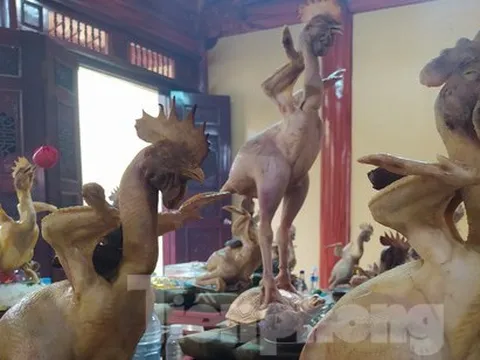 Lạ mắt xem mâm cỗ ‘gà bay’ trong ngày rằm tháng Giêng