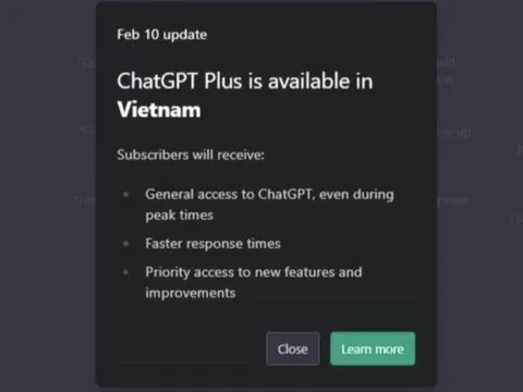 ChatGPT đã có mặt tại Việt Nam