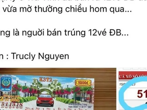 Lại xôn xao một đại lý vé số ở Trà Vinh bán trúng 12 tờ giải đặc biệt
