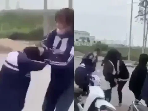 Hai nhóm nữ sinh đến "điểm hẹn" đánh nhau tơi bời