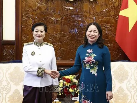 Quyền Chủ tịch nước Võ Thị Ánh Xuân tiếp các Đại sứ đến trình Quốc thư