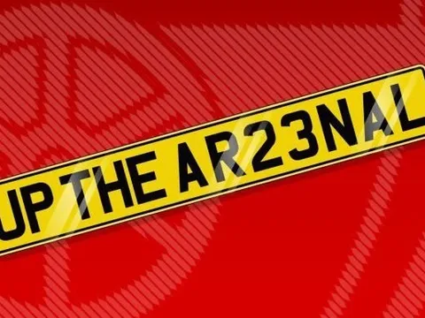 Biển số xe dành riêng cho fan Arsenal sắp được đấu giá, dự kiến lập mức kỷ lục