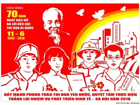 Thi sáng tác tranh cổ động kỷ niệm 75 năm Ngày Chủ tịch Hồ Chí Minh ra Lời kêu gọi Thi đua ái quốc